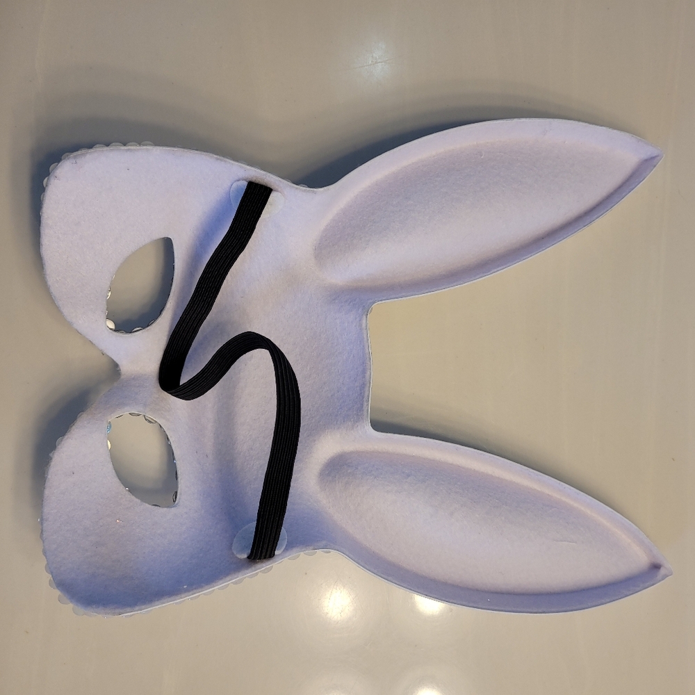Bunny Bling Mask Dazzling Acrylic Pearls & Crystals - Picture 10 of 16